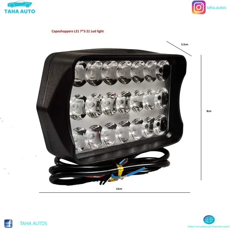 Super Bright 21-LED Light Bar – Universal Fit for Car Bumpers, Jeeps & Bikes