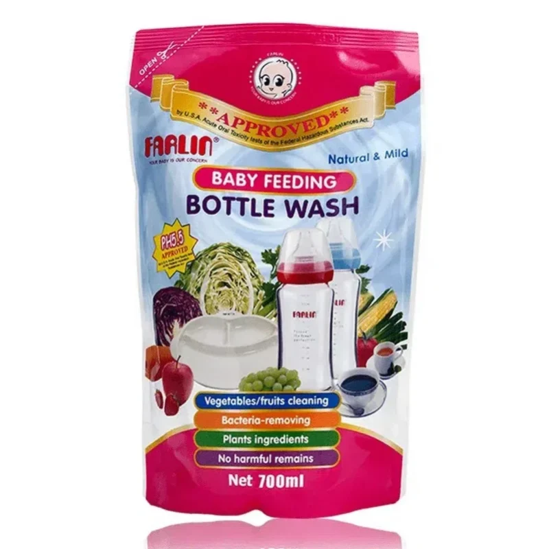 Farlin Feeding Bottle Wash Refill 700ml – Safe & Gentle Baby Bottle Cleaner