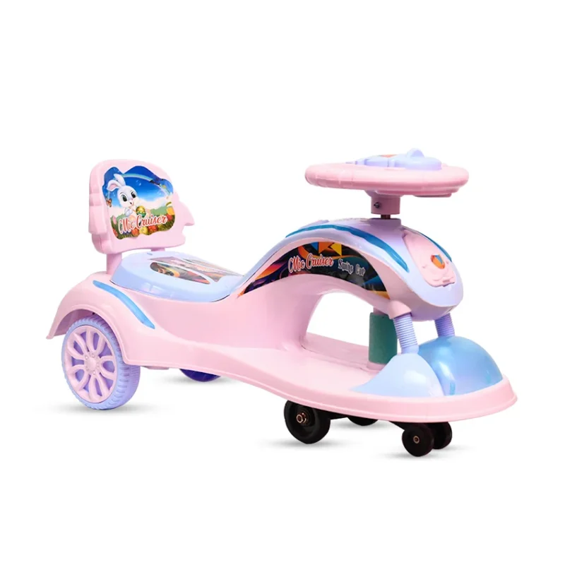 Baby Dreams Mick Cruiser Ride-On Car with Lights & Music – BD-F099 Wiggle-Steering LED Car for Kids