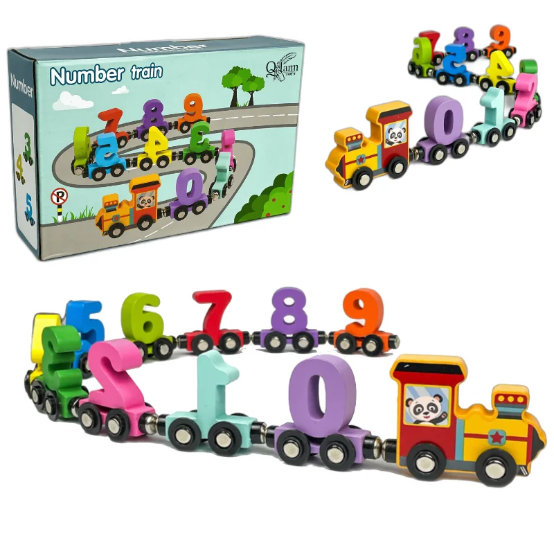 Wooden Number Train – Educational Counting Toy for Toddlers and Kids
