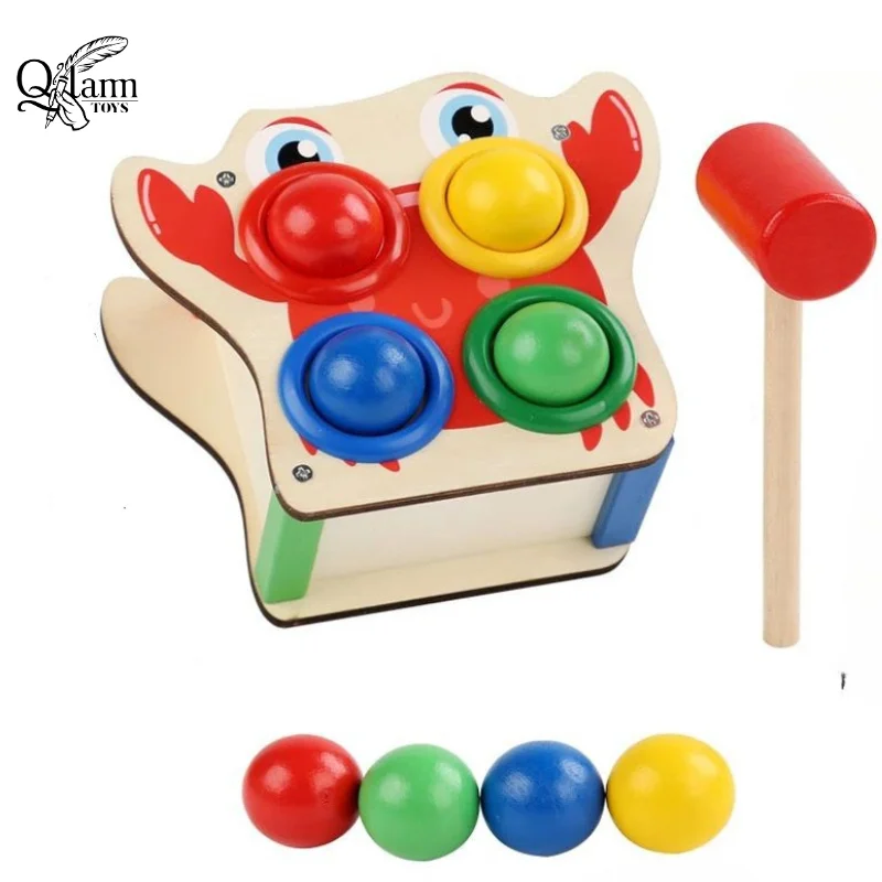 Wooden Hammer Pounding Toy – Montessori Educational Activity for Kids