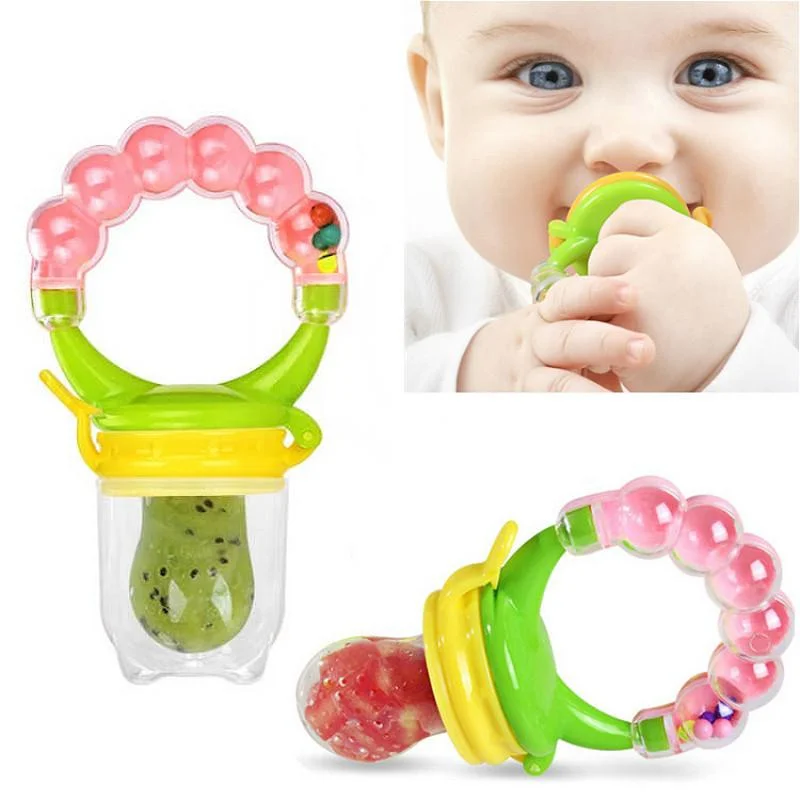Baby Fruit Pacifier with Rattles – BPA-Free Teething Feeder & Soother