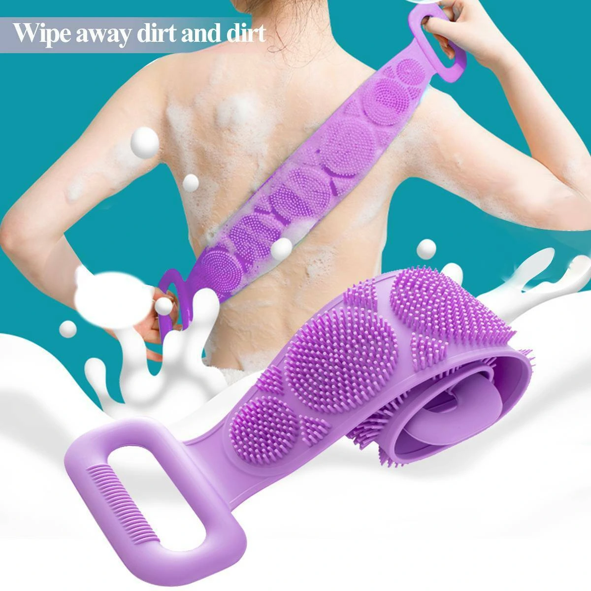 Silicone Back Scrubber – Soft Loofah Bath Towel for Deep Cleaning & Gentle Exfoliation - Image 6