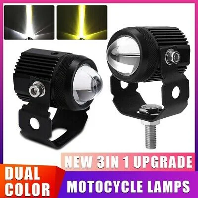 Mini Dual-Color LED Driving Fog Light – 20W White & Yellow Projector Lens | Universal Auxiliary Light for Motorcycles, Cars & Jeeps (1pc) - Image 7