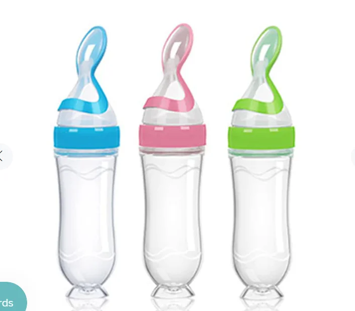 Silicon Spoon Feeder – Soft & BPA-Free Baby Feeding Bottle with Spoon