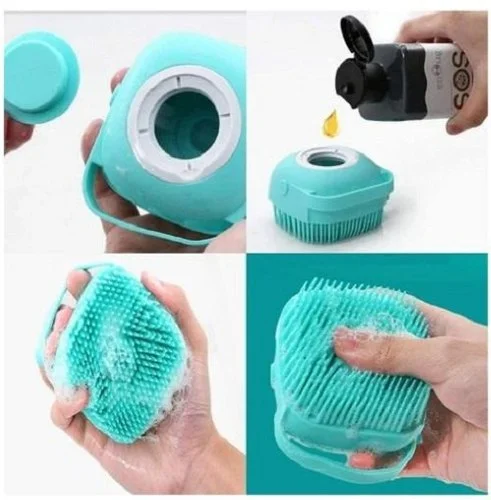 Silicone Bath Body Brush with Soap Dispenser – 2-in-1 Ultra-Soft Exfoliating Shower Brush & Body Massager for Men, Women & Children