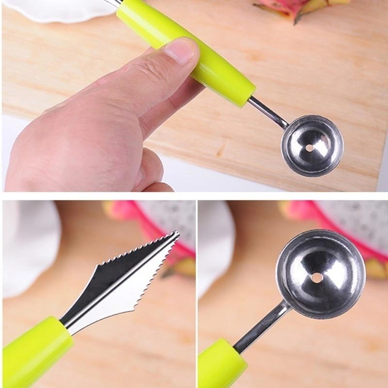 Stainless Steel Melon Baller – Double-Sided Fruit Carving Knife & Digging Spoon for Watermelon, Ice Cream & More - Image 4