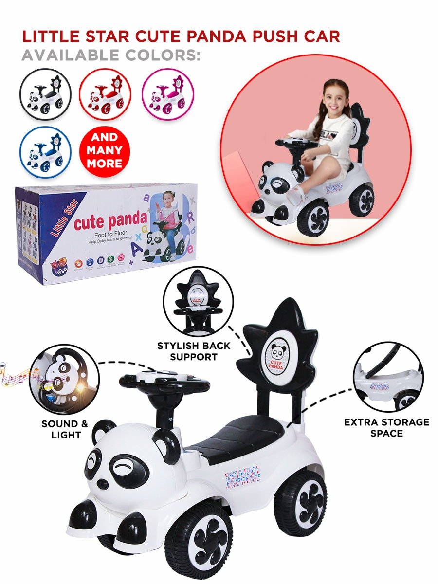 Little Star Cute Panda Tolo Push Car with Music & Lights for Kids – BD-F049 - Image 2