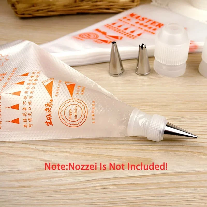 25 Pcs Disposable Piping Bags – Thick, Non-Slip Cake Decorating Bags for Icing, Cream, Frosting & Baking