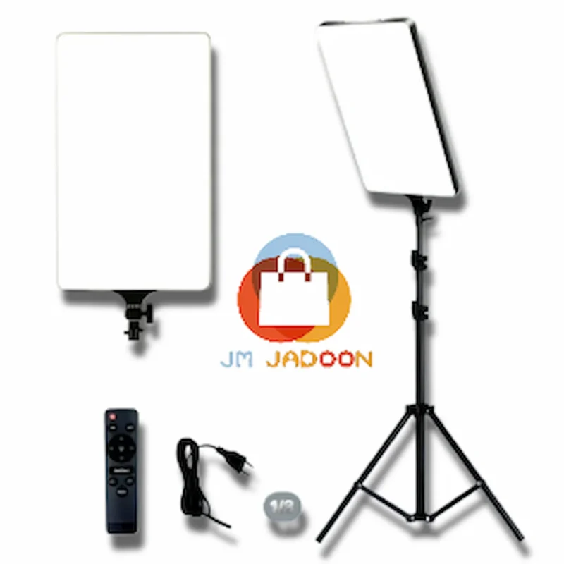 RL-16 Studio LED Panel Light 19"/48CM with 7ft Tripod Stand – 70W Adjustable Photography Light 2700-7500K with Remote