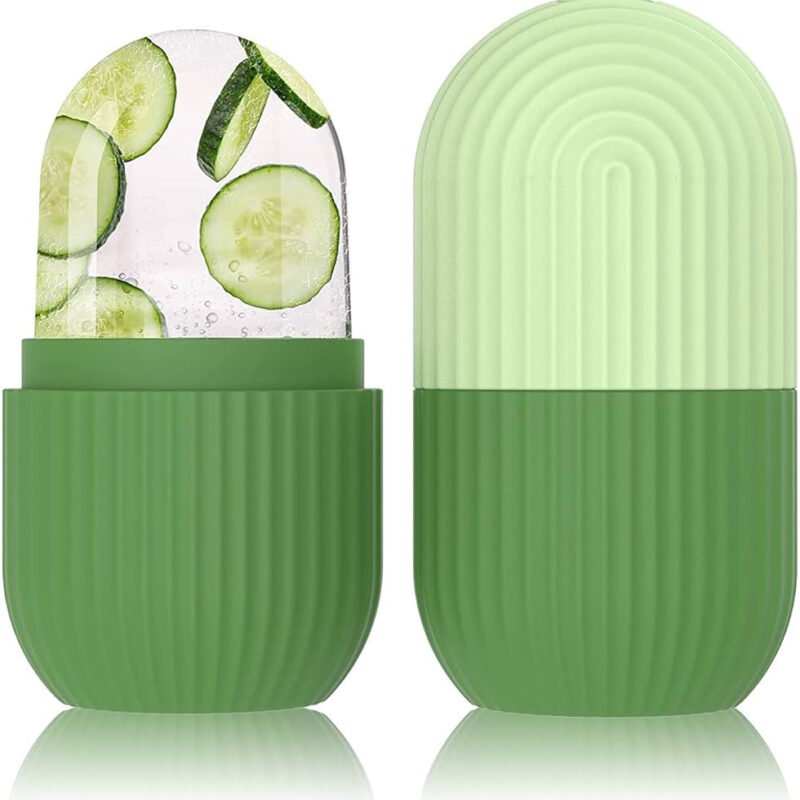 Silicone Ice Roller for Face – Cryotherapy Facial Massage Tool for Skin Tightening, Collagen Boost & Eye De-Puffing