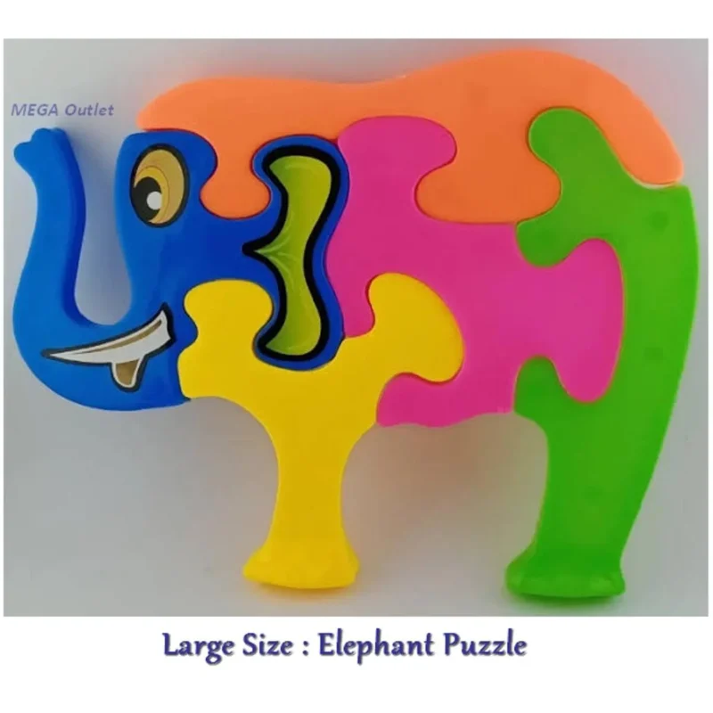 Elephant Puzzle for Kids – Wooden Educational Animal Puzzle Toy for Early Learning