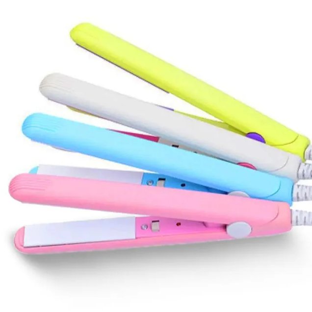 Mini Hair Straightener – Multicolor Professional Flat Iron, Portable Travel Hairdressing Iron & Small Electronic Hair Crimper