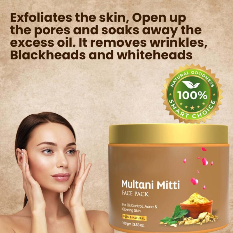 Multani Mitti Powder – 100% Natural Fuller's Earth for Face & Body Care