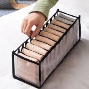 11 Grids Underwear Storage Box – Closet Organizer for Bras, Socks & Lingerie | Space-Saving Dormitory Storage Bag