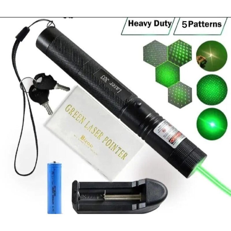Green Laser Light Torch – Rechargeable Green Laser Pointer with Multi-Functional Modes | Disco, Party, Camping & Outdoor Survival Waterproof Torch-TY01