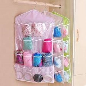 Hanging Organizer with 16 Pockets – Closet Storage for Jewelry, Accessories, Undergarments & Small Essentials