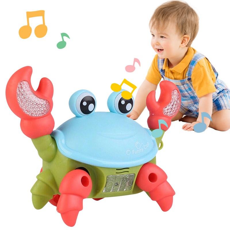 Cute Crawling Crab Toy – Electric Musical Walking Crab with Lights, Dancing & Interactive Play for Babies & Kids-TY01