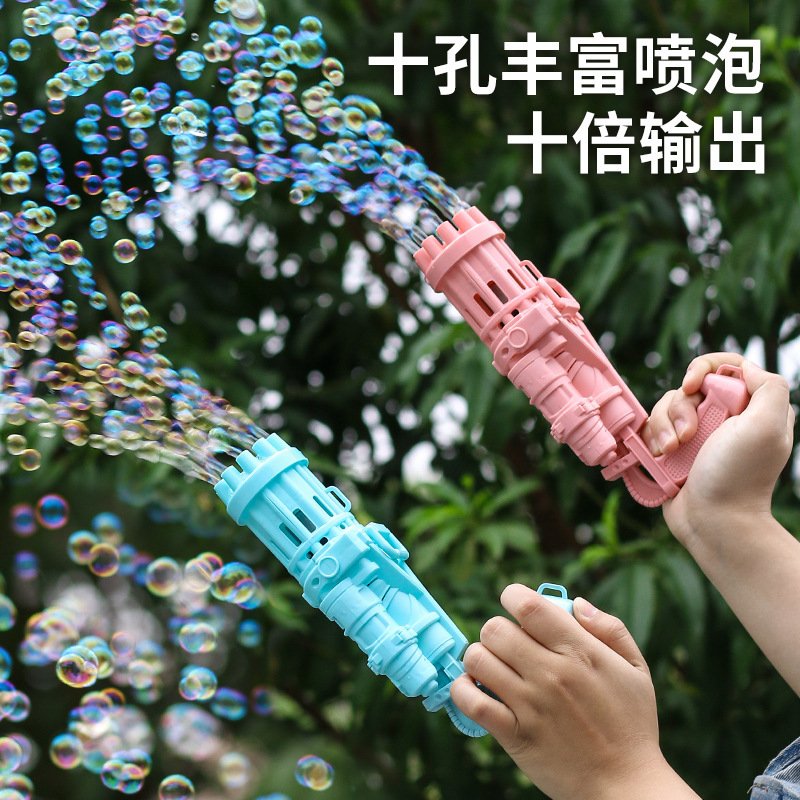 Colorful LED Music Bubble Gun – 8 Holes Automatic Bubble Maker Blaster Toy for Kids | Summer Outdoor Soap Water Bubble Machine with Bubble Liquid-TY01