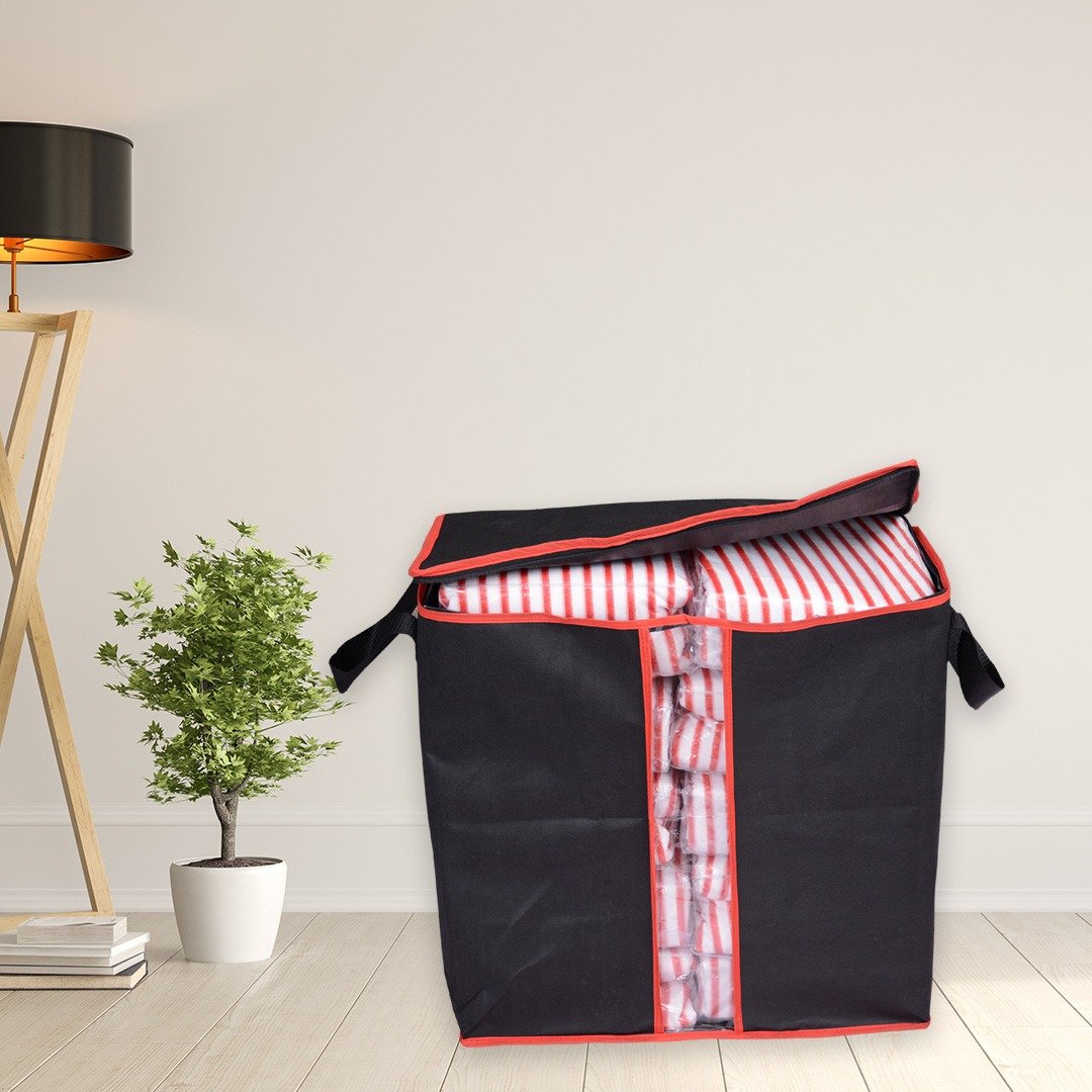 Large Storage Bags – Foldable Clothes Storage Box Bins with Durable Handles & Thick Fabric for Blanket, Comforter, Clothing & Bedding
