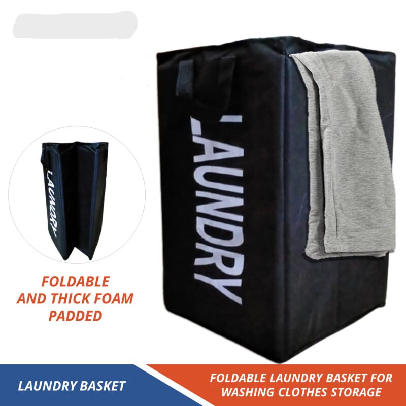 Laundry Basket | Foldable Fabric Toy Storage Basket | Multipurpose Organizer for Clothes, Toys & Home Storage