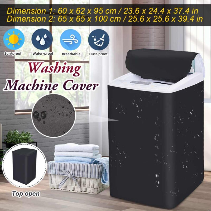 Premium Quality 10–15 Kg Washing Machine Cover | Waterproof, Dustproof & Sunlight Resistant Protector