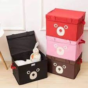 Panda Storage Bin with Lid – Kids’ Toy Organizer, Baby Clothes Storage Box, Playroom & Nursery Organizer for Books & Stuffed Animals