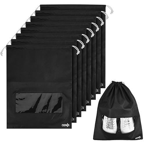 Shoe Storage Bag with Clear Window – Non-Woven Travel Organizer with PVC Cover