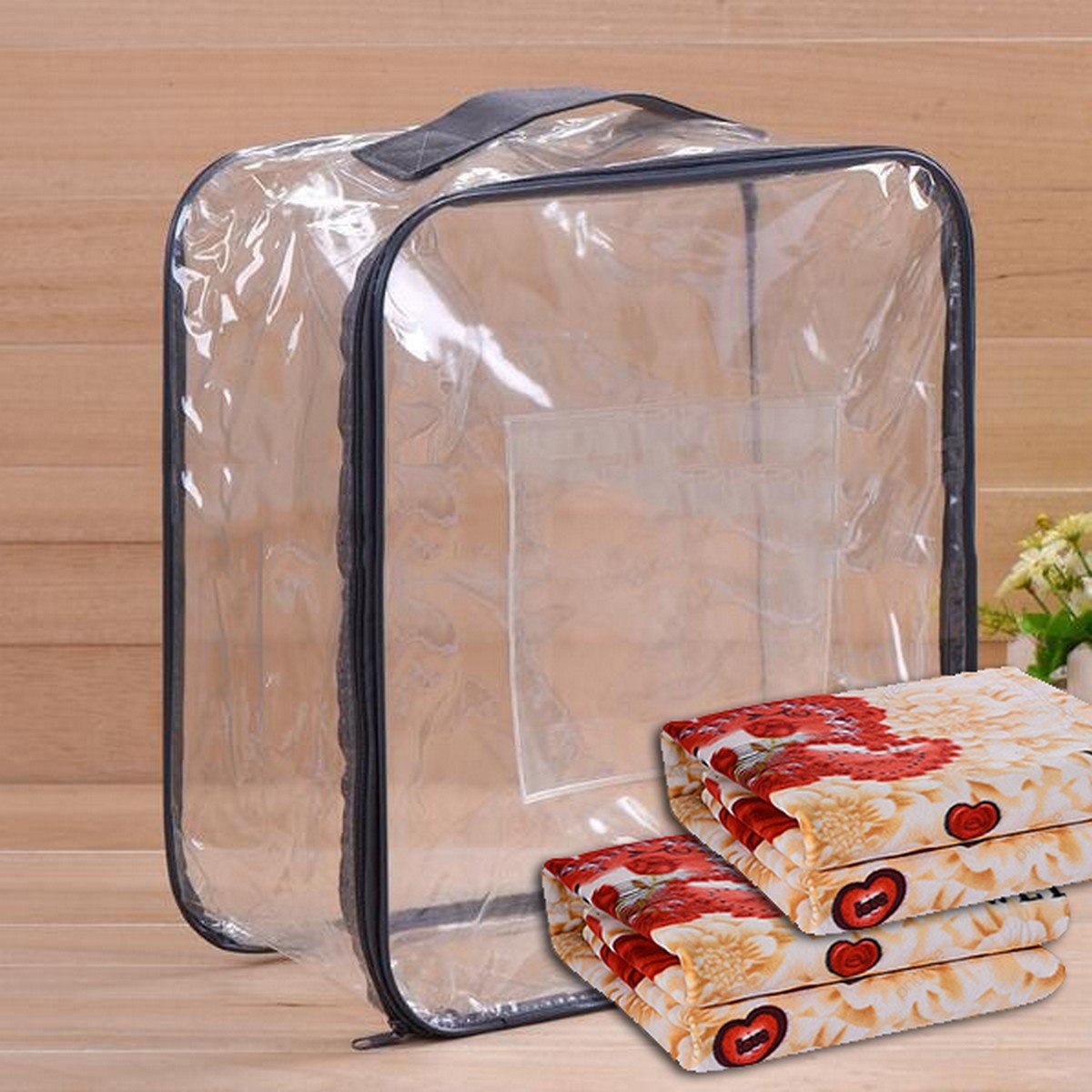 Full Size Blanket Cover Bag – Plastic Storage Bag & Dustproof Clothes Organizer for Quilts, Dresses & Wardrobe Storage