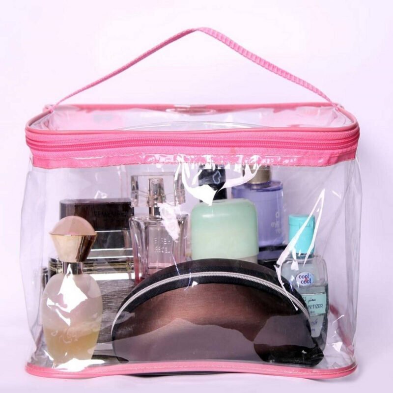 Sulaiman Collection Portable Makeup Bag – Travel Cosmetic Organizer, Multifunction Toiletry Pouch with Zipper for Women & Girls