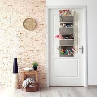 High Quality Door Hanging Organizer with 4 Pockets – Home Storage Bag with Hooks for Pantry, Nursery, Bathroom, Closet & Dorm