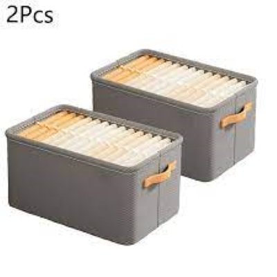 Pack Of 2 Clothes Storage Box & Closet Organizer – Foldable Fabric Wardrobe Drawers, Sweater & Clothing Storage Containers
