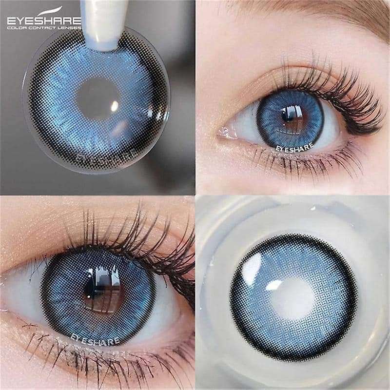 Eye Contact Lenses in 2 Tone Blue Shades | Stylish Party Wear Eye Care Lens