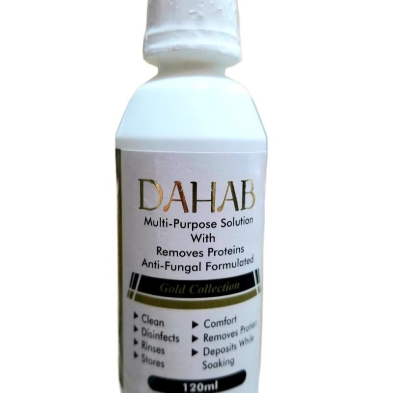 Dahab Multi-Purpose Contact Lens Solution | Removes Proteins, Anti-Fungal Formula, All-in-One Lens Care