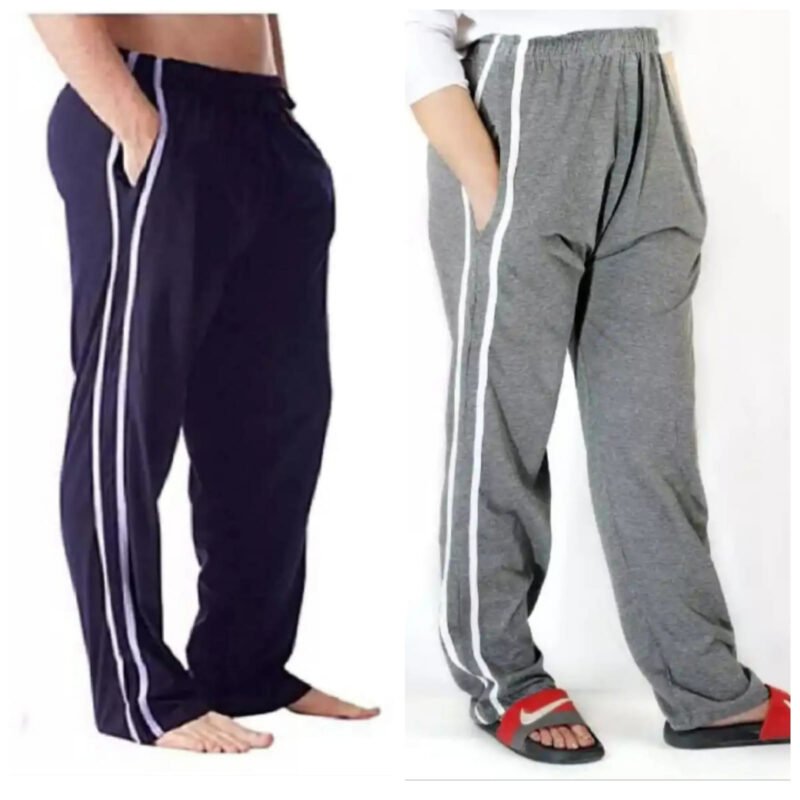 Pack of 2 Men’s Sleepwear Pajama & Jogger Sweatpants | Straight-Leg Casual Loose Fit Trousers with Pockets – Multicolor