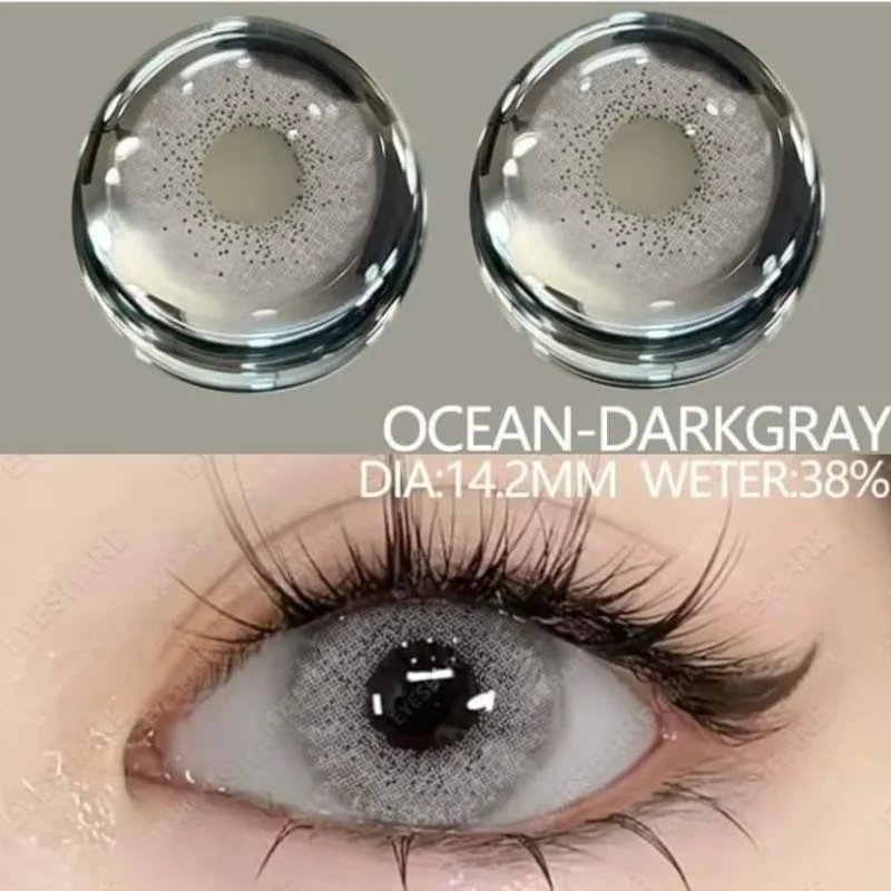 Eye Contact Lenses | Eye Care Party Wear Lenses in Ocean Dark Grey – Bold & Stylish
