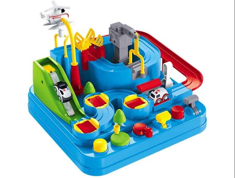 Funny Big Adventure Parking Garage Play Set – Educational Car Race Track Parking Garage Toy with 2 Cars for Kids | Boys Learning & Development Toy-TY01