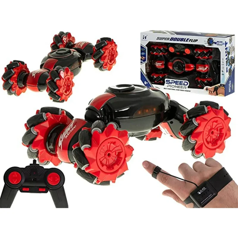 Hand Gesture Remote Control Car – 4WD Stunt Car with Watch Controller & Remote | Kids Rechargeable RC Car