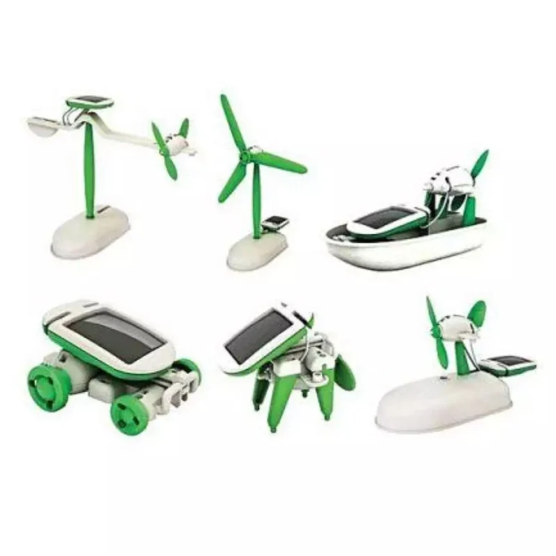 Solar Robot 6-in-1 Kit – DIY Educational STEM Toy for Kids | Solar Powered Science Experiment Kit