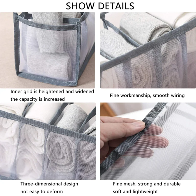 High Quality 11 Grids Underwear Storage Bag – Closet Organizer for Bras, Socks & Clothing Storage
