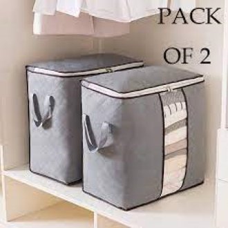 Portable Bamboo Clothes & Blanket Large Folding Bag – Durable Storage Box Organizer with Zipper & Handles - Image 14