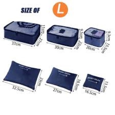 6 Pcs Travel Storage Bag Set – Clothes, Luggage & Makeup Organizer Bags for Suitcase, Underwear & Accessories - Image 8