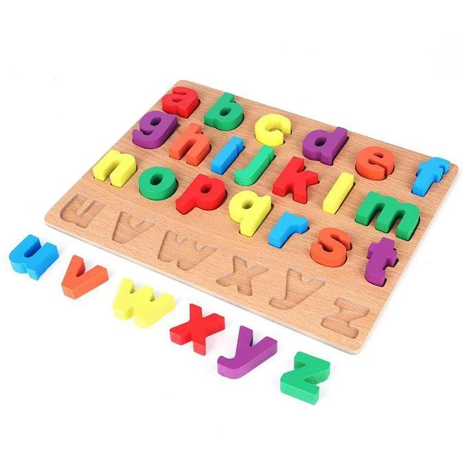 Wooden Alphabet Puzzle Board – Educational Preschool Learning Toy for Kids & Toddlers