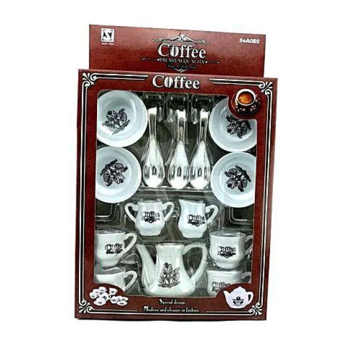 Coffee Set Toy for Kids – Pretend Play Tea & Coffee Set (14 Pcs)