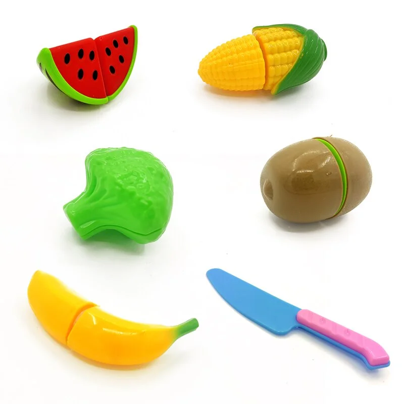 4 Pcs Vegetable Cutting Toy Set – Pretend Play Kitchen Food Set for Kids