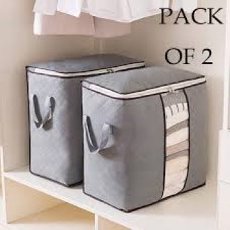 Portable Bamboo Clothes & Blanket Large Folding Bag – Durable Storage Box Organizer with Zipper & Handles - Image 6