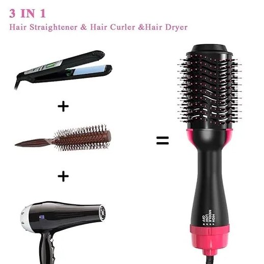 One Step Hair Dryer & Volumizer – Professional Hot Air Brush with Negative Ion Technology for Drying, Straightening & Curling - Image 4