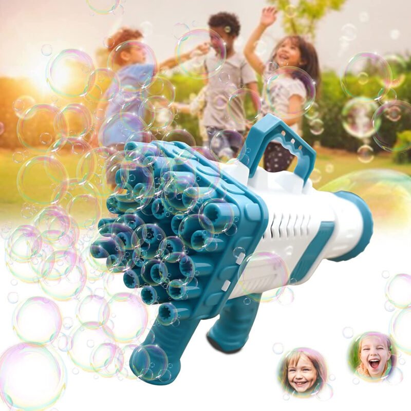 25-Hole Bazooka Bubble Machine Gun – Kids Handheld Rocket Bubble Blower Toy for Outdoor & Indoor Fun-TY01
