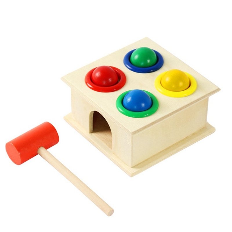 Classic Wooden Hammer Ball Game – Montessori Pounding Bench Toy for Toddlers, Fine Motor & Early Learning Educational Toy Gift-TY01