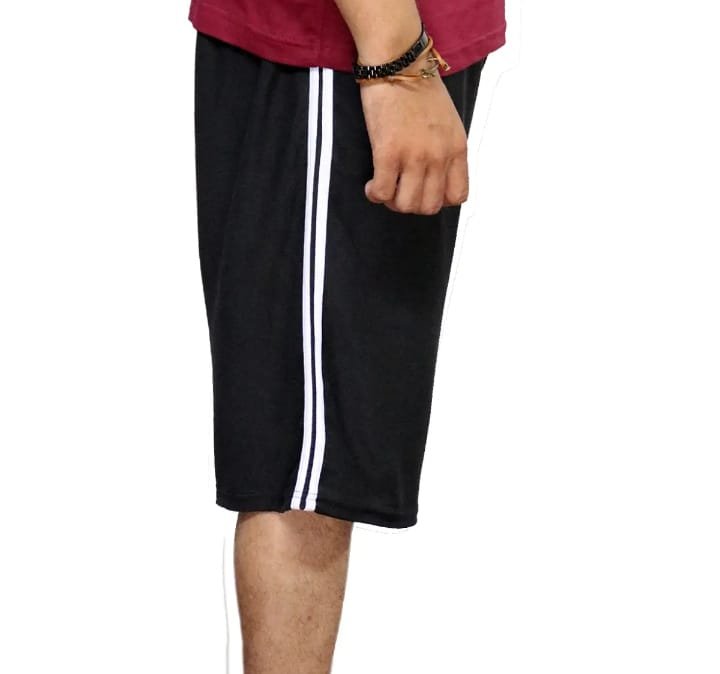 Pack of 5 – Summer Cotton Jersey Shorts for Men | Double-Sided Two Stripes | Comfortable Casual Sports Shorts - Image 5